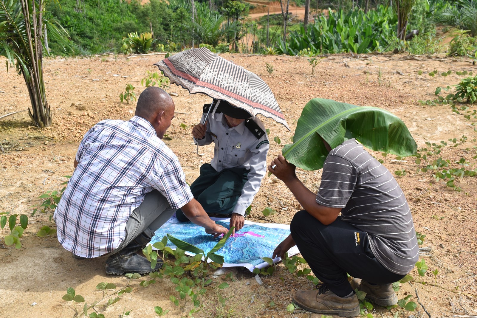 Cartographie participative sur le terrain au Myanmar
